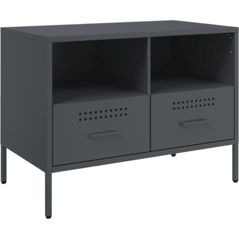 Meuble TV，Banc TV，Armoire TV anthracite 68x39x50,5 cm acier CFW841875