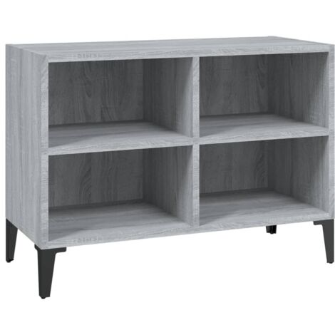 Meuble TV，Banc TV，Armoire TV avec pieds en métal Sonoma gris 69,5x30x50 cm CFW322930