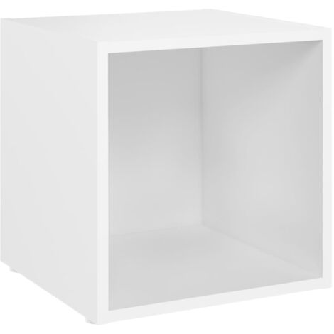 Meuble TV，Banc TV，Armoire TV Blanc 37x35x37 cm Bois d’ingénierie CFW397403
