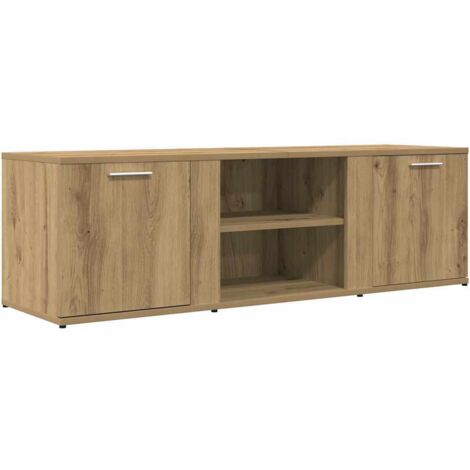 Meuble TV，Banc TV，Armoire TV chêne artisanal 120x34x37 cm bois d'ingénierie CFW215543