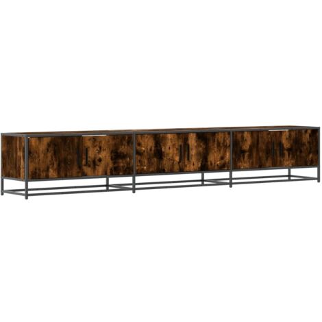 Meuble TV,Banc TV,Armoire TV chêne fumé 240x35x41 cm bois d'ingénierie CFW642612
