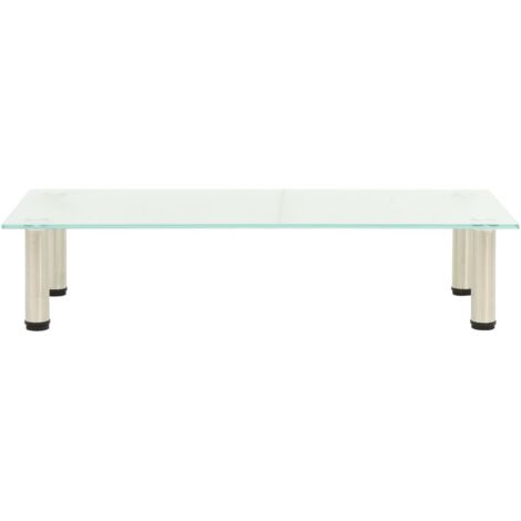 Meuble TV，Banc TV，Armoire TV Givré 80x35x17 cm Verre trempé CFW952592