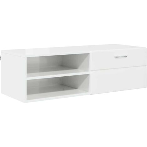 Meuble TV,Banc TV,Armoire TV Gris béton 100.5 x 39 x 30 cm Bois d'ingénierie CFW906286