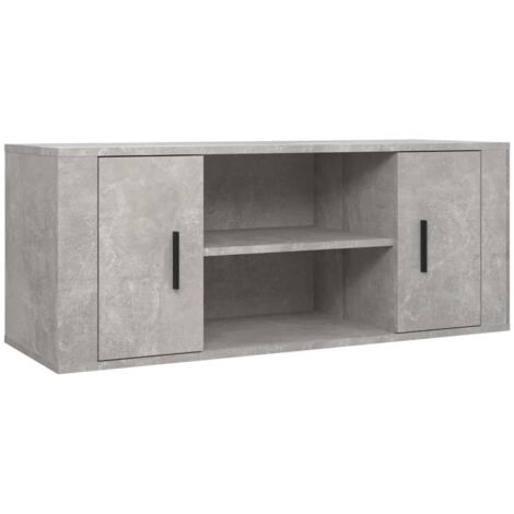 Meuble TV,Banc TV,Armoire TV Gris béton 100x35x40 cm Bois d'ingénierie CFW544988