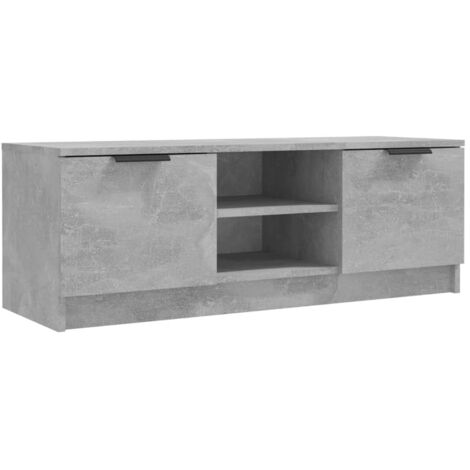 Meuble TV,Banc TV,Armoire TV Gris béton 102x35x36,5 cm Bois d'ingénierie CFW554273