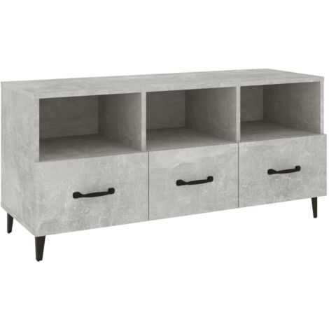 Meuble TV,Banc TV,Armoire TV Gris béton 102x35x50 cm Bois d'ingénierie CFW809867