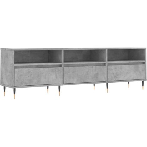 Meuble TV,Banc TV,Armoire TV gris béton 150x30x44,5 cm bois d'ingénierie CFW954706
