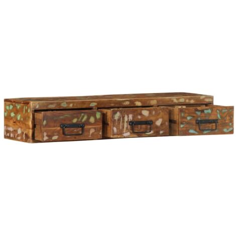 Meuble TV，Banc TV，Armoire TV mural 100x30x19 cm bois massif de récupération CFW326138