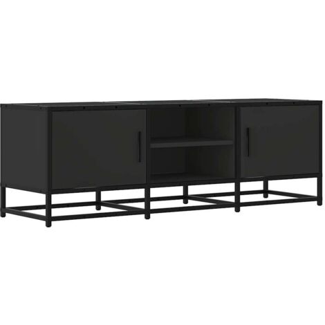 Meuble TV，Banc TV，Armoire TV noir 120x35x41 cm bois d'ingénierie et métal CFW845039