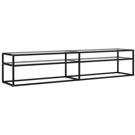 Meuble TV，Banc TV，Armoire TV transparent 200x40x40,5 cm verre trempé CFW960498