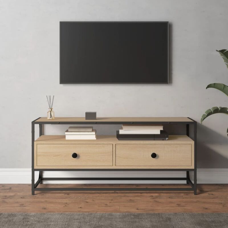 Design In - Meuble TV,Meuble de Rangement,Banc tv chêne sonoma 100x35x45 cm bois d'ingénierie CFW952455