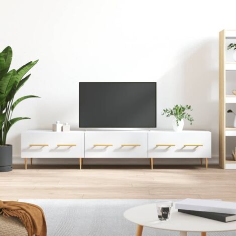 Meuble TV，Meuble de Rangement，Banc TV Moderne blanc 150x36x30 cm bois d'ingénierie XZZZ432040