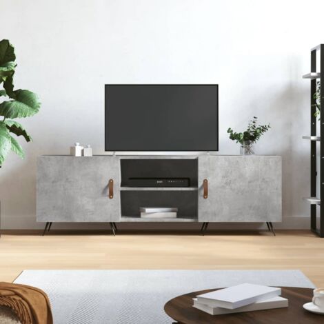 Meuble TV，Meuble de Rangement，Banc TV Moderne gris béton 150x30x50 cm bois d'ingénierie XZZZ857123
