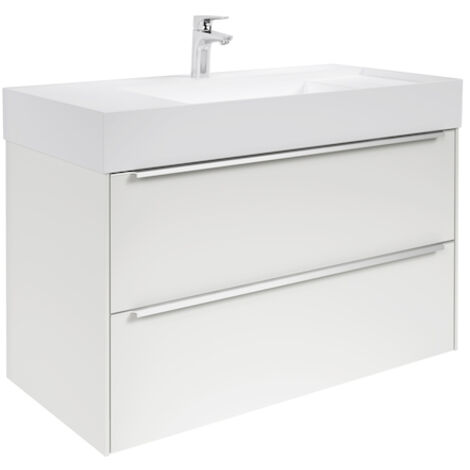 Meuble Unik INSPIRA Roca 1000mm et lavabo - Blanc brillant