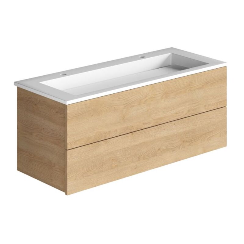 Meuble plan double vasque Burgbad Cosmo