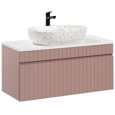 Meuble vasque à poser - 100 cm - Emblematic Rose - Livraison gratuite