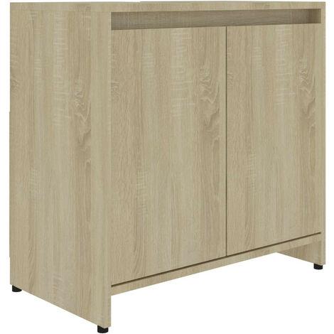 Meuble vasque Chêne sonoma 60x33x58 2