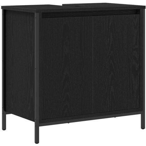 Meuble vasque de salle de bain noir 60x34,5x60 cm CFW70299