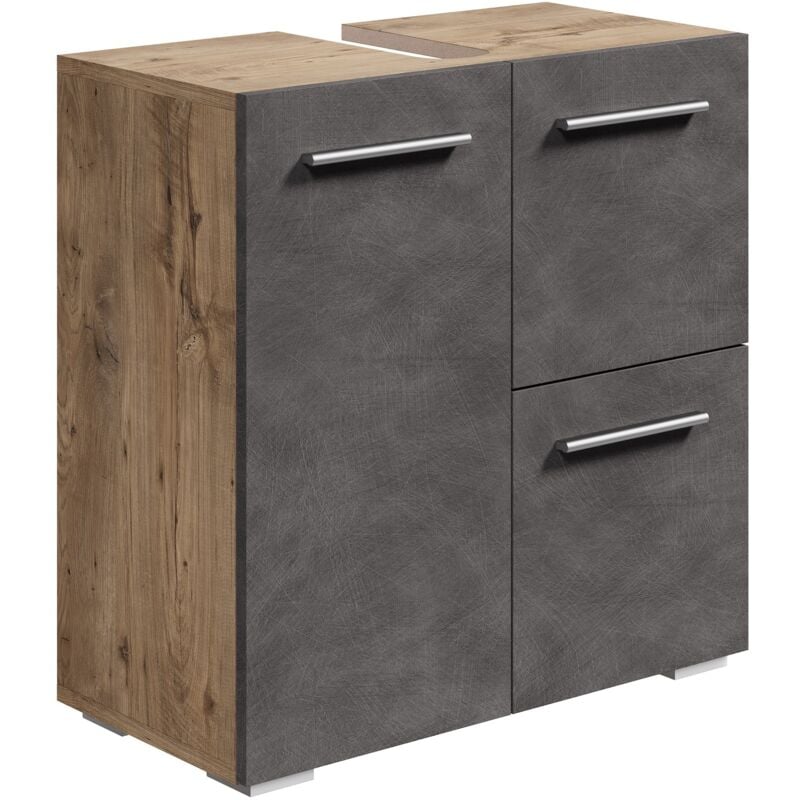 Badplaats - Meuble sous lavabo Mars 60 x 30 x 60 cm Chene avec