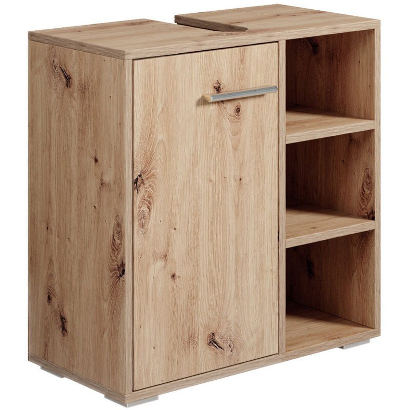 Badplaats - Meuble vasque Neptunus - Chene - 60 x 30 x 60 cm - Meuble de salle de bain, colonne, armoire - Chene