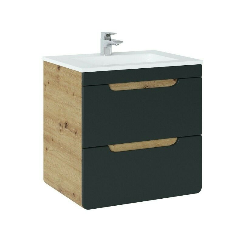 meuble vasque salle de bain + lavabo 60x46x59cm aruba cosmos 820 moderne de haute qualité