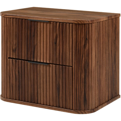 Meuble vasque suspendu pour salle de bain, chêne noyer, 60 × 51,7 × 41,5 cm