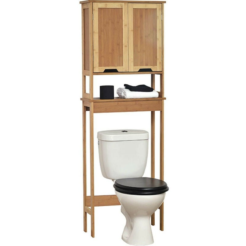 Meuble dessus wc bambou 2 portes Mahé