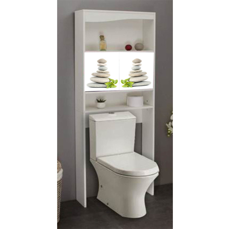 Meuble Wc / Meuble dessus WC avec étagères et placard coloris hêtre ... / Retrouvez le plus large choix de meuble wc du web au meilleur prix chez matelpro !