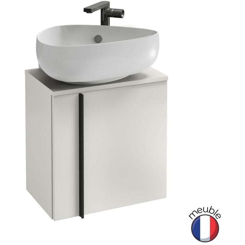 Jacob Delafon - Meuble wc Nouvelle Vague version droite blanc brillant