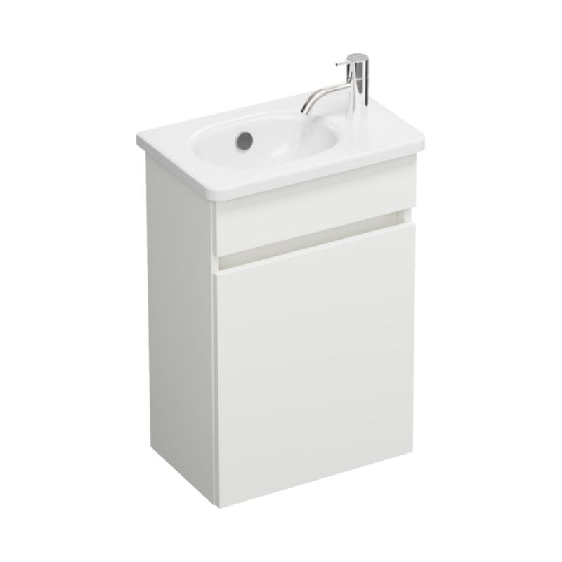 Meuble wc lave-mains Burgbad Joline Blanc mat