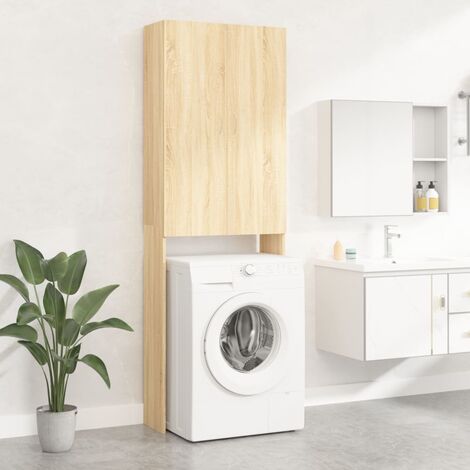 Meuble WC Moderne - Meuble pour machine à laver Chêne sonoma 64x25,5x190 cm FR6122