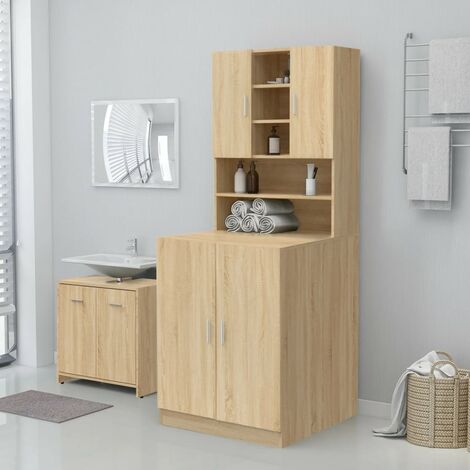 Meuble WC Moderne - Meuble pour machine à laver Chêne sonoma 71x71,5x91,5 cm FR9754