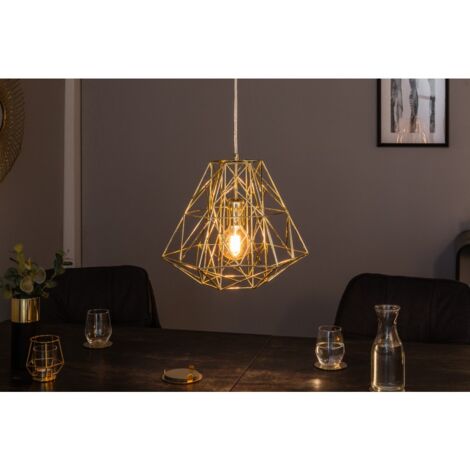 MEUBLER DESIGN Suspension Filigrane Cage S Or Design Industriel, Style , 36 x 36 x 30 cm