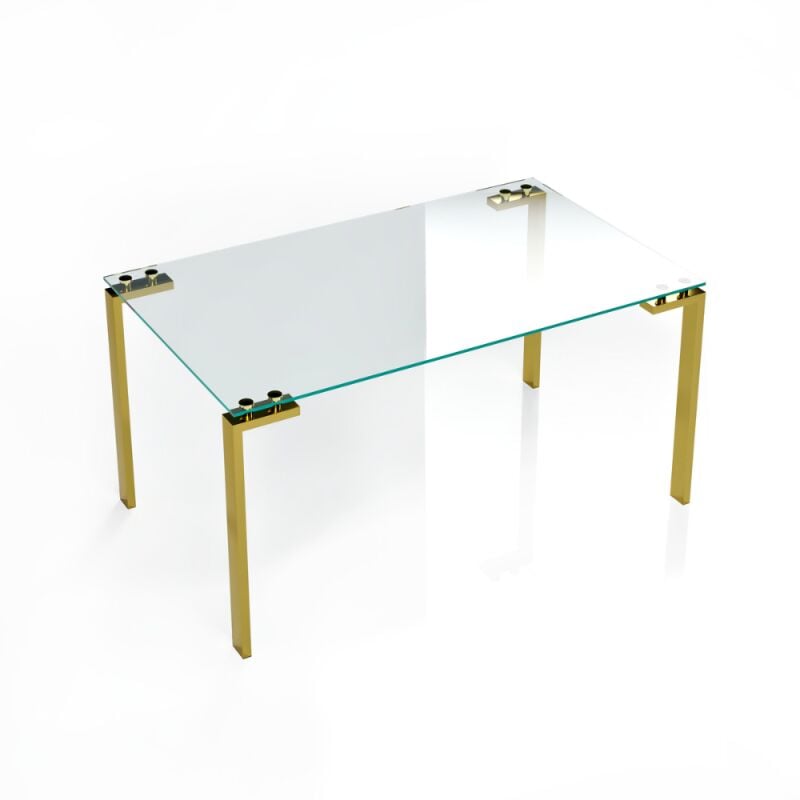 Table à Manger Parigo En Céramique Effet Marbre Ou En Verre - Verre, Style , x x cm - Meubler Design