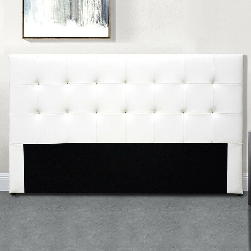 tête de lit capitonnée capitole - blanc - 160 cm, polyuréthane, rectangulaire, style contemporain, 160 x 5 x 80 cm - blanc - meubler design