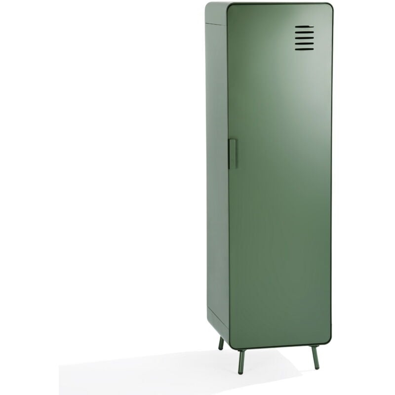 MEUBLES COSY Armoire/meuble de rangement en métal vert de style industriel avec étagères