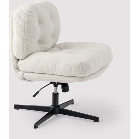 MEUBLES COSY Chaise longue pivotante réglable, sans accoudoirs, ALINTONEX, Blanc