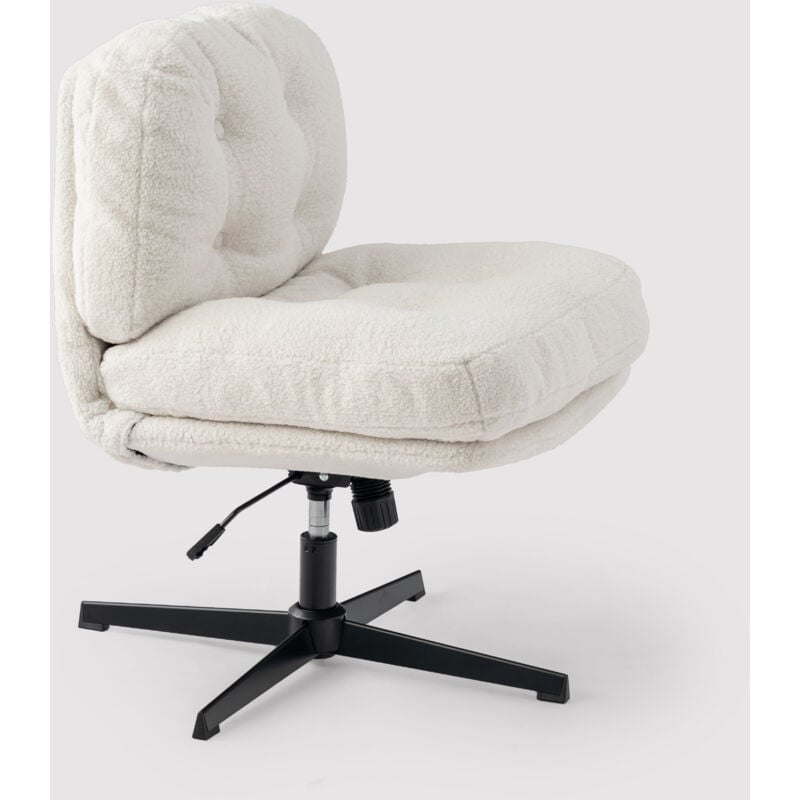 Meubles Cosy - Chaise longue pivotante réglable, sans accoudoirs, alintonex, Blanc