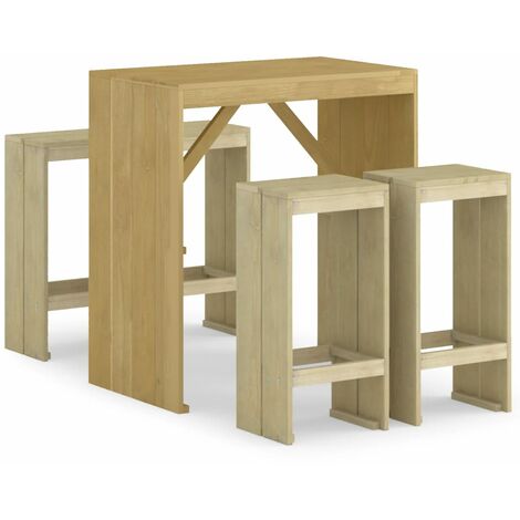 Meubles de bar de jardin 5 pcs Bois de pin imprégné vidaXL - N/A