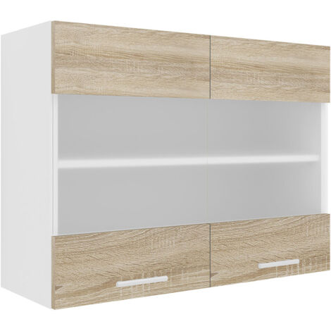 Meubles de cuisine Esilo H. 60 x L. 80 x J. 31 cm Blanc/Sonoma Eiche
