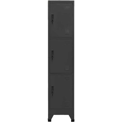 Meubles de Rangement，Armoire à casiers Anthracite 38x45x180 cm Acier CFW224542