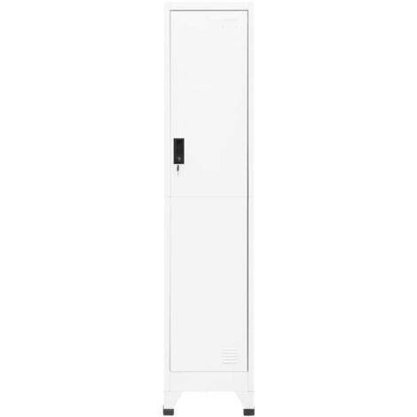 Meubles de Rangement，Armoire à casiers Blanc 38x45x180 cm Acier CFW663256
