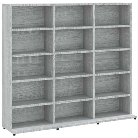 Meubles de Rangement，Armoire à CD Sonoma gris 100x23x89,5 cm Bois d'ingénierie CFW757054