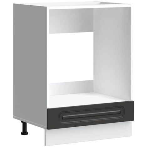 Meubles de Rangement，Armoire à four Kalmar noir bois d'ingénierie CFW391733