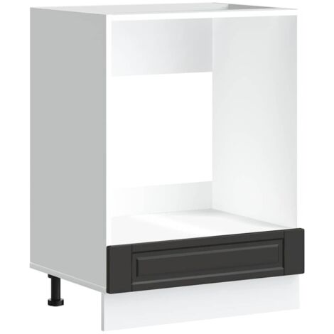 Meubles de Rangement,Armoire à four Porto noir bois d'ingénierie CFW848117