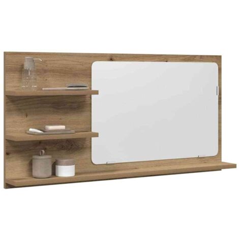 Meubles de Rangement，Armoire à miroir de salle de bain chêne artisanal 90x11x45 cm CFW217209