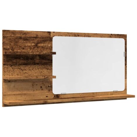 Meubles de Rangement，Armoire à miroir de salle de bain vieux bois bois d'ingénierie CFW366760