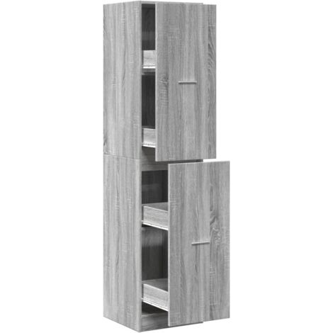 Meubles de Rangement，Armoire apothicaire sonoma gris 40x41x174,5cm bois d'ingénierie CFW713915