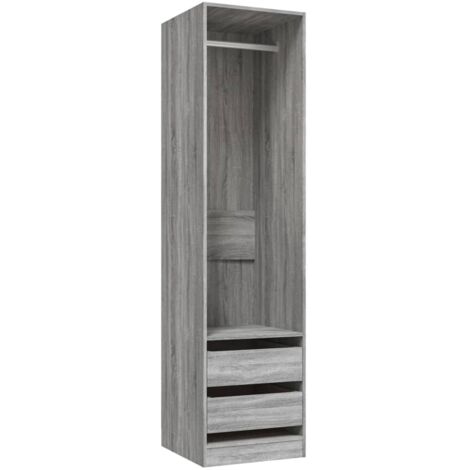 Meubles de Rangement，Armoire avec tiroirs Sonoma gris 50x50x200 cm Bois d'ingénierie CFW842896