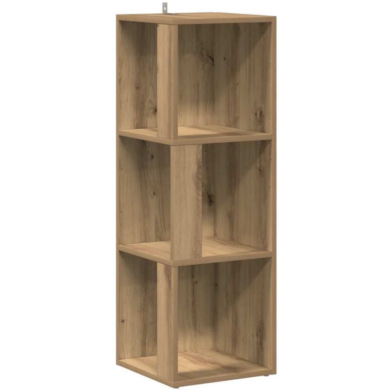 Meubles de Rangement，Armoire d'angle chêne artisanal 33x33x100 cm bois d'ingénierie CFW613642